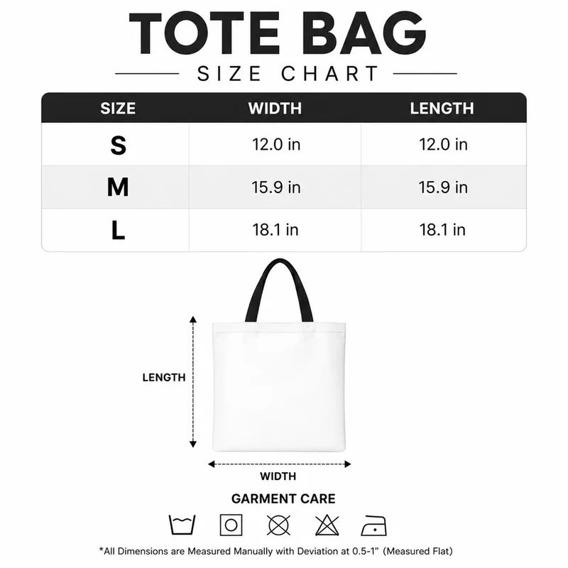 Georgia Looks Good On Me Tote Bag - Size Chart